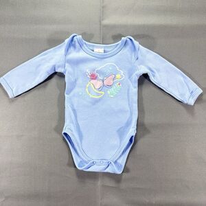 The Peanutshell 0-3m Babygirl Whimsical Blue Longsleeve Bodysuit